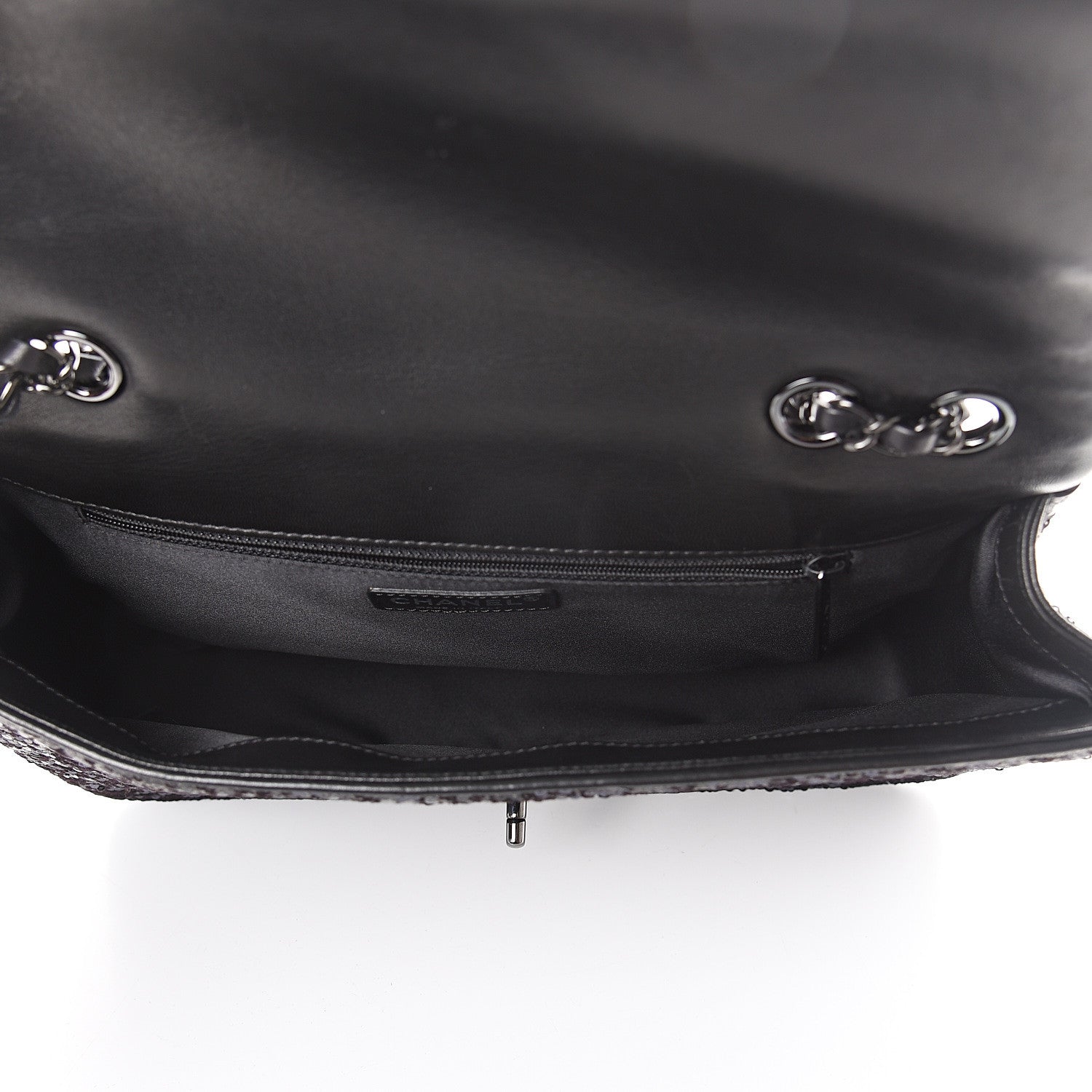 Chanel Sequin Lambskin Jumbo Moonlight on Water Flap Black 4 of 9