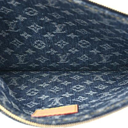 Louis Vuitton Monogram Denim CarryAll MM Blue 6 of 12