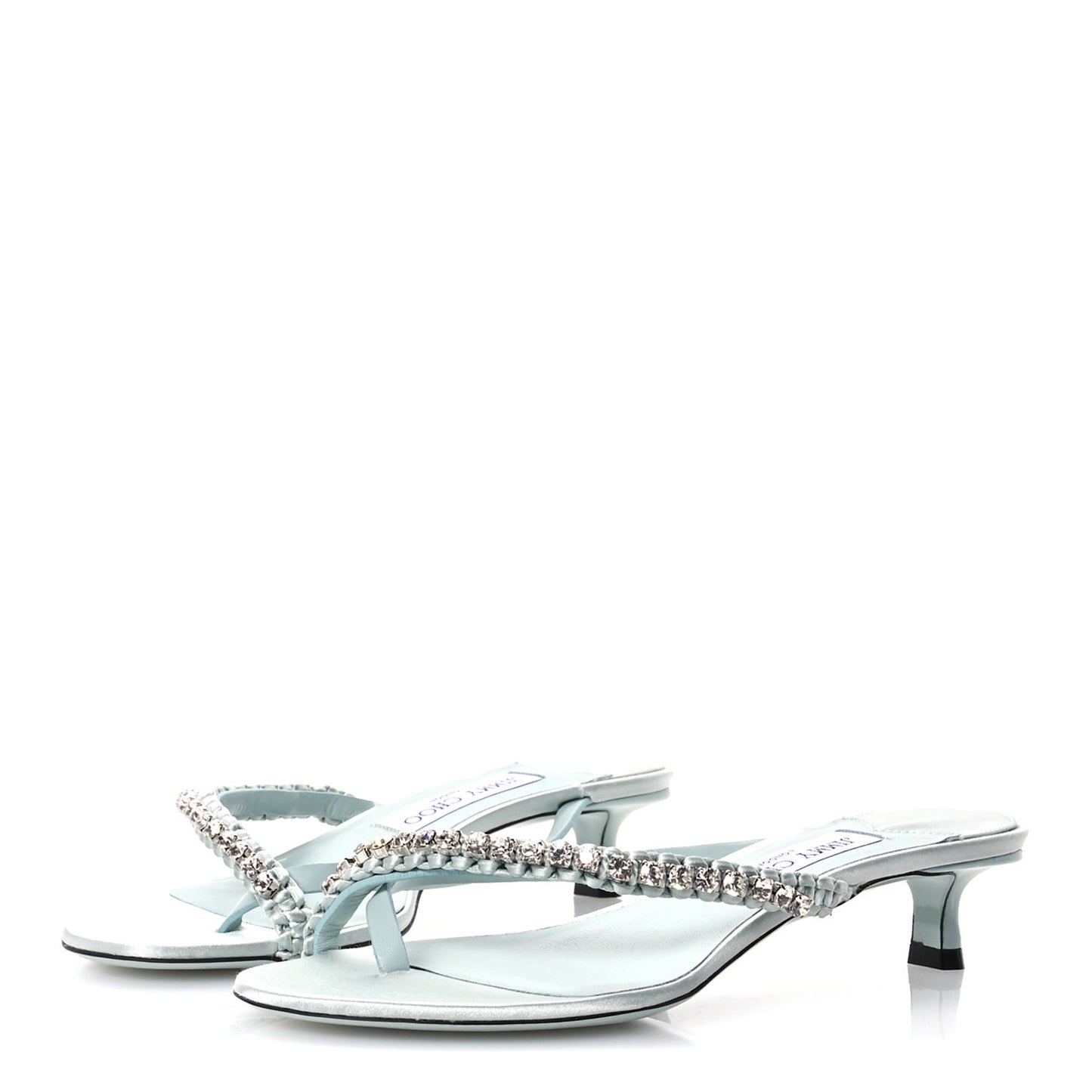 Satin Crystal Dila 35 Sandals 37.5 Light Verde
