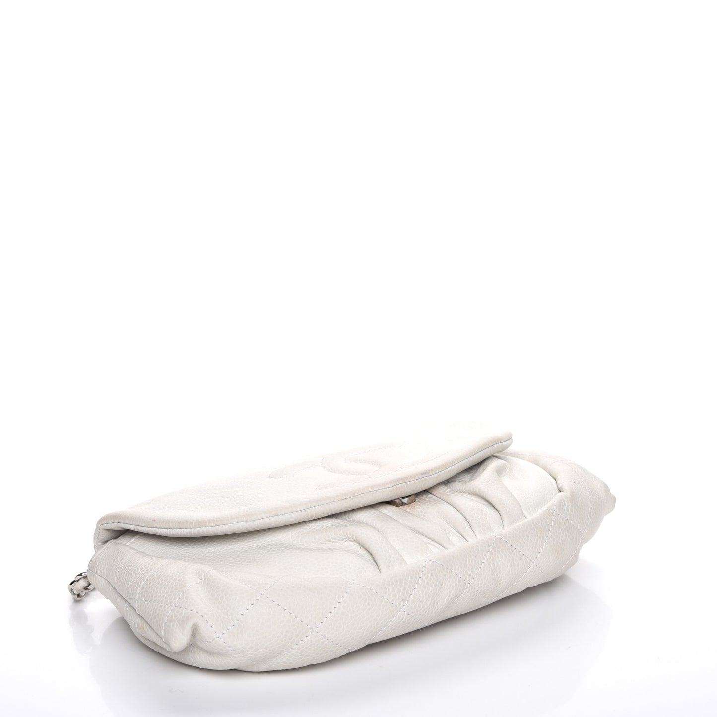 Caviar Half Moon Wallet On Chain WOC White