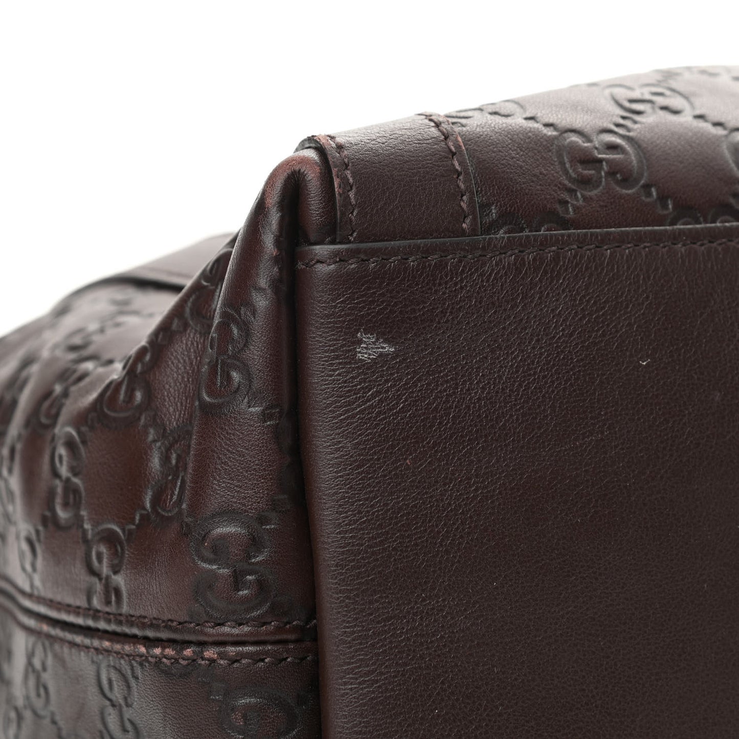 Guccissima Medium Miss GG Top Handle Bag Dark Brown