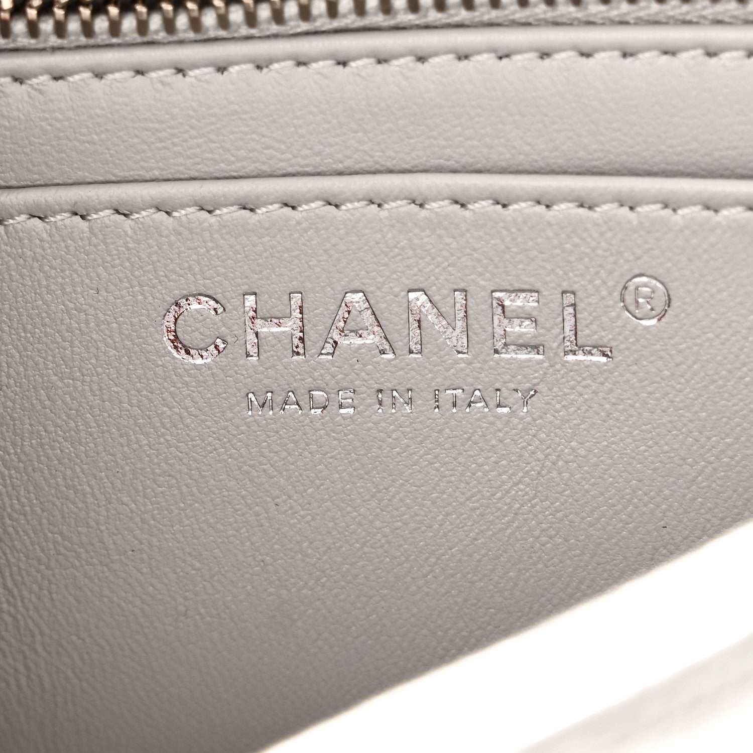 Chanel Metallic Caviar Quilted Mini Rectangular CC Slide Flap Silver 6 of 11