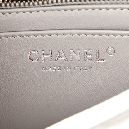 Chanel Metallic Caviar Quilted Mini Rectangular CC Slide Flap Silver 6 of 11