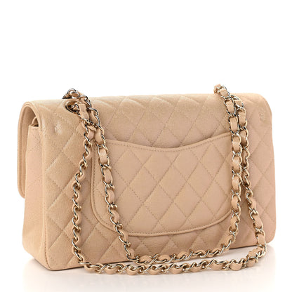 Chanel Iridescent Caviar Quilted Medium Double Flap Beige 2 of 7