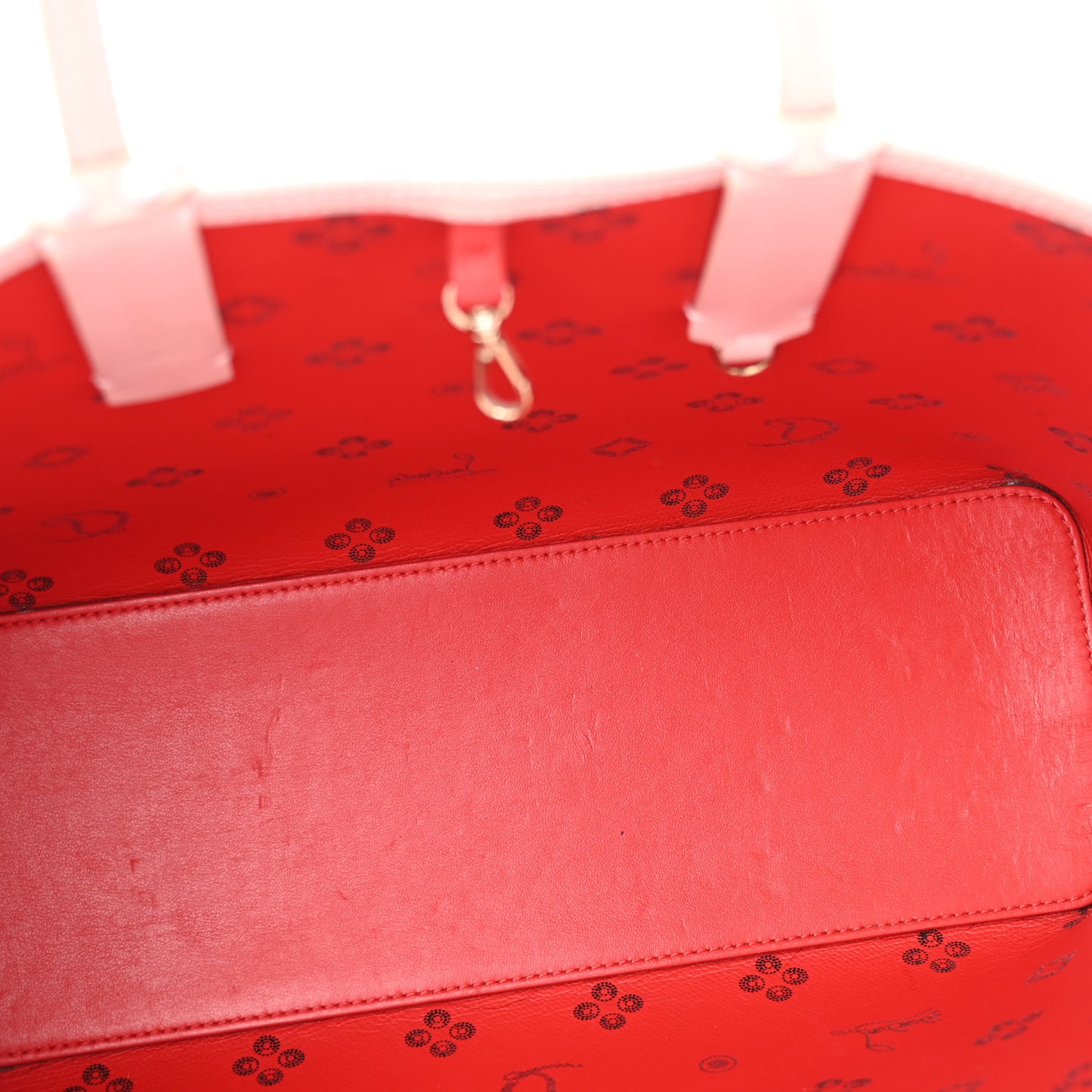 Calfskin Loubinthesky East West Cabata Tote Rosy