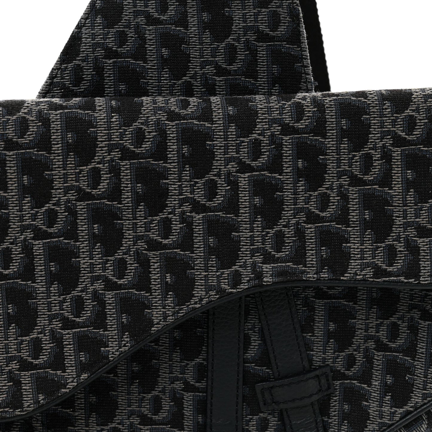 Oblique Mens Saddle Bag Black Blue