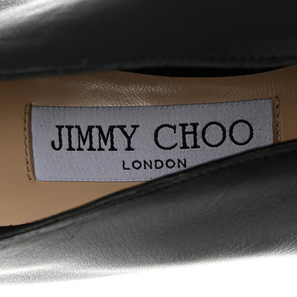 Jimmy Choo Shiny Calfskin Lark 100 Pumps 36 Black 6 of 8