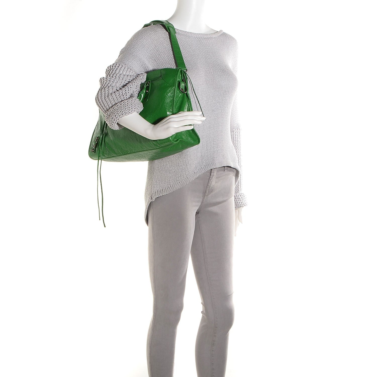 Balenciaga Agneau Classic Hardware City Vert Trefle 2 of 13