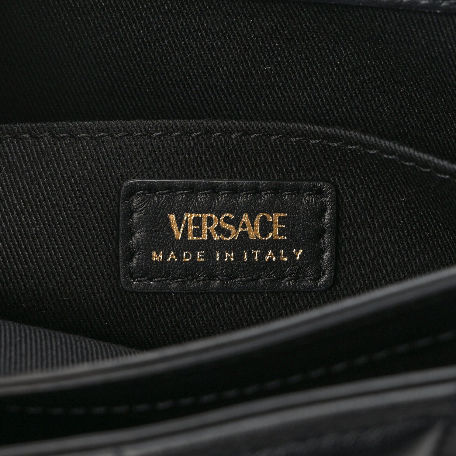 Versace Nappa Quilted Kleio Shoulder Bag Black 6 of 11