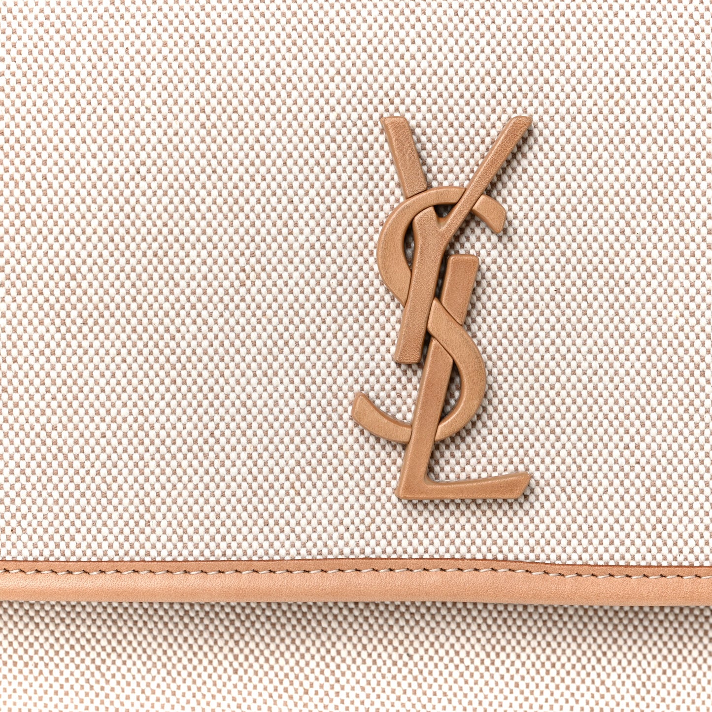 Cotton Canvas Vintage Calfskin Monogram Medium Niki Chain Satchel Cream Tan