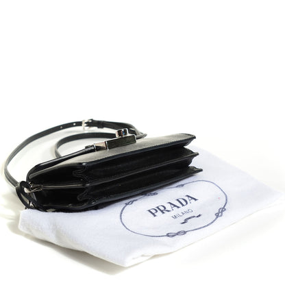 Prada Saffiano Lux Mini Sound Crossbody Bag Nero Black 4 of 9