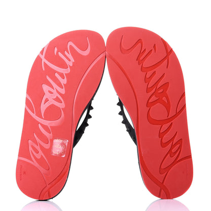 Christian Louboutin Rubber Spike Loubi Donna Flip Flop 38 Black 7 of 10