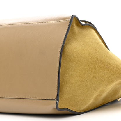 Celine Calfskin Suede Tri-color Small Trapeze Olive 10 of 15
