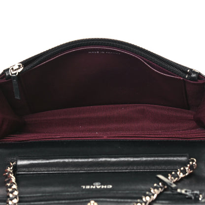 Chanel Lambskin Quilted Wallet On Chain WOC Black 5 of 13