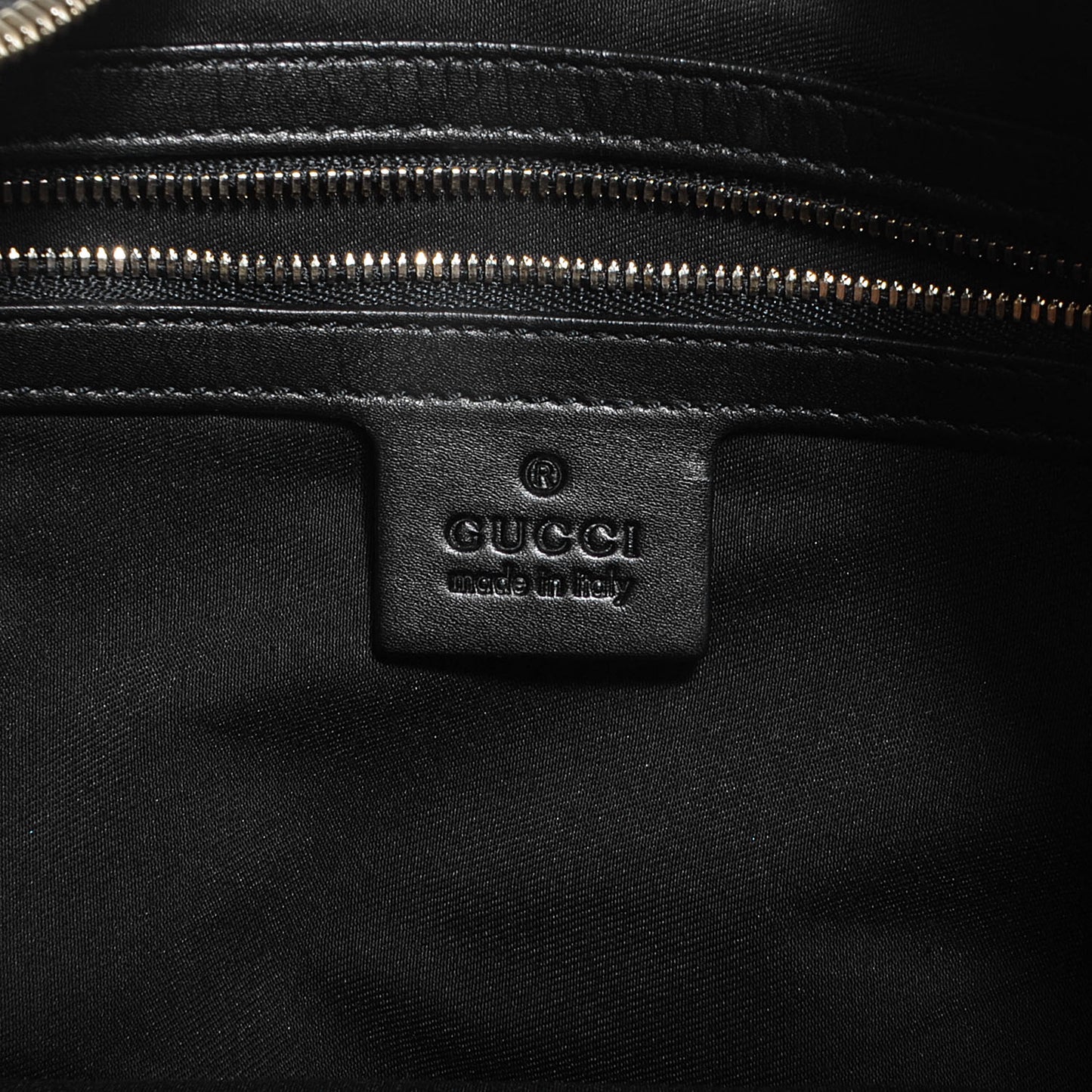 Leather Horsebit Embossed Glam Hobo Black