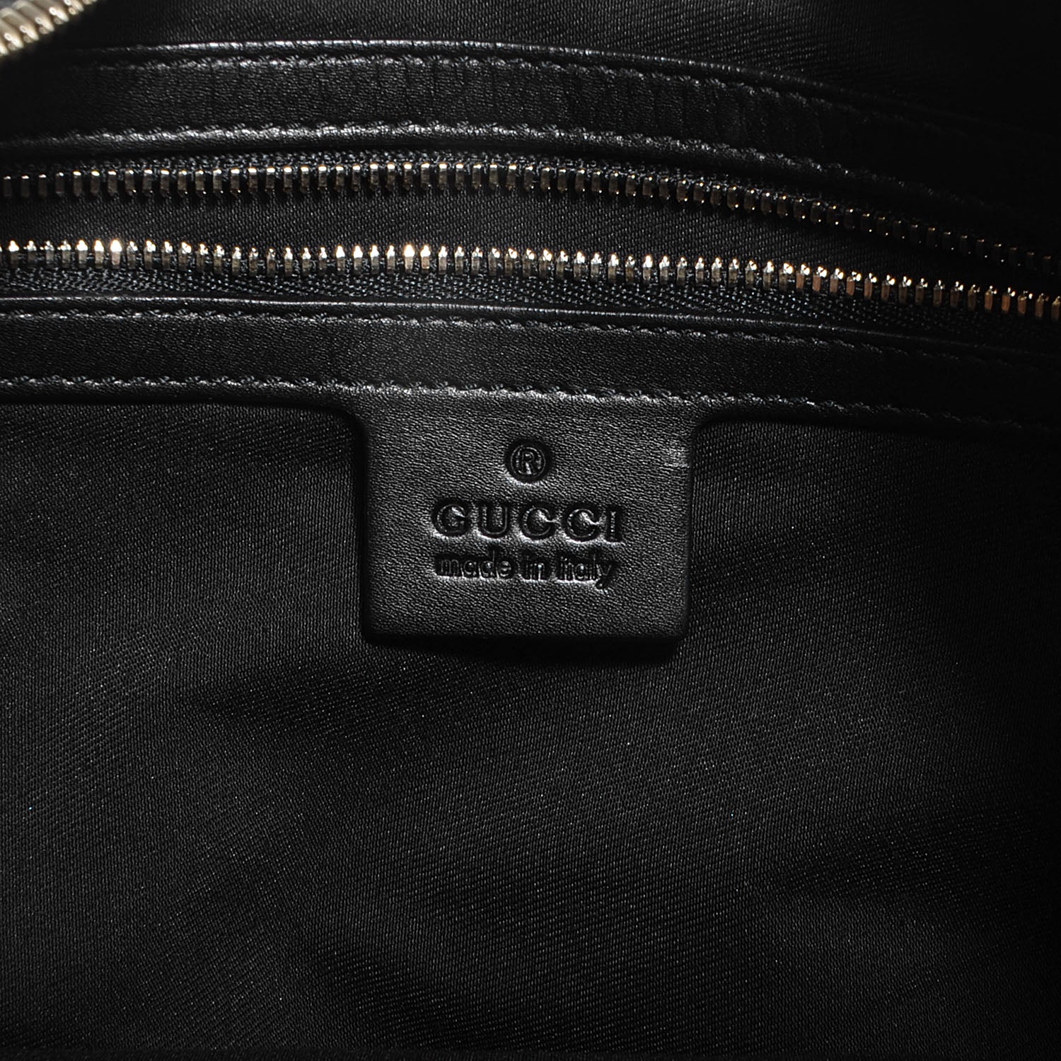 Gucci Leather Horsebit Embossed Glam Hobo Black 6 of 7