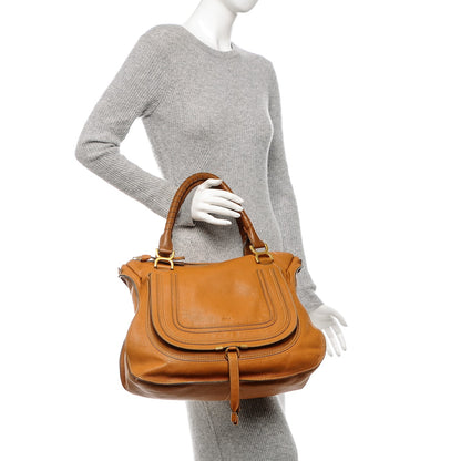 Chloe Calfskin Large Marcie Satchel Brown Sugar 2 of 7