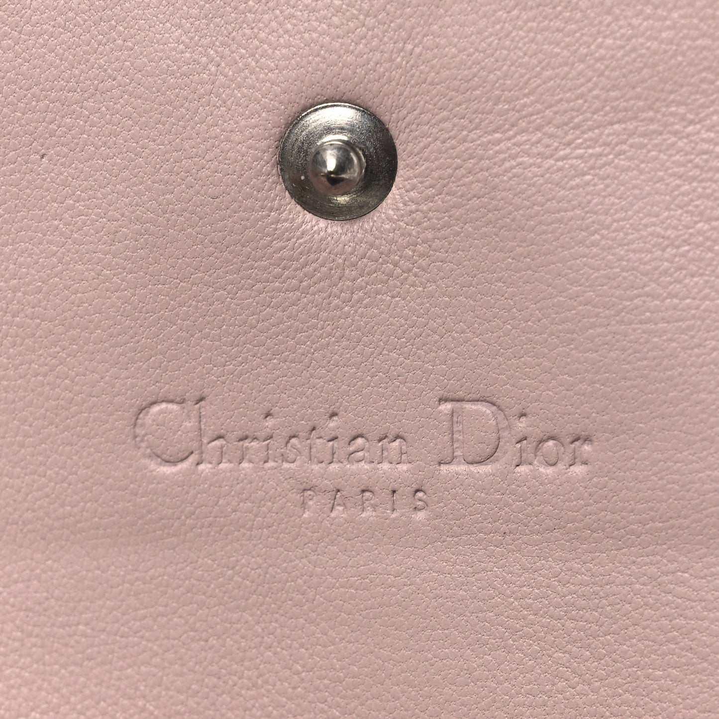 Lambskin Cannage Lady Dior Rendezvous Wallet On Chain Light Pink