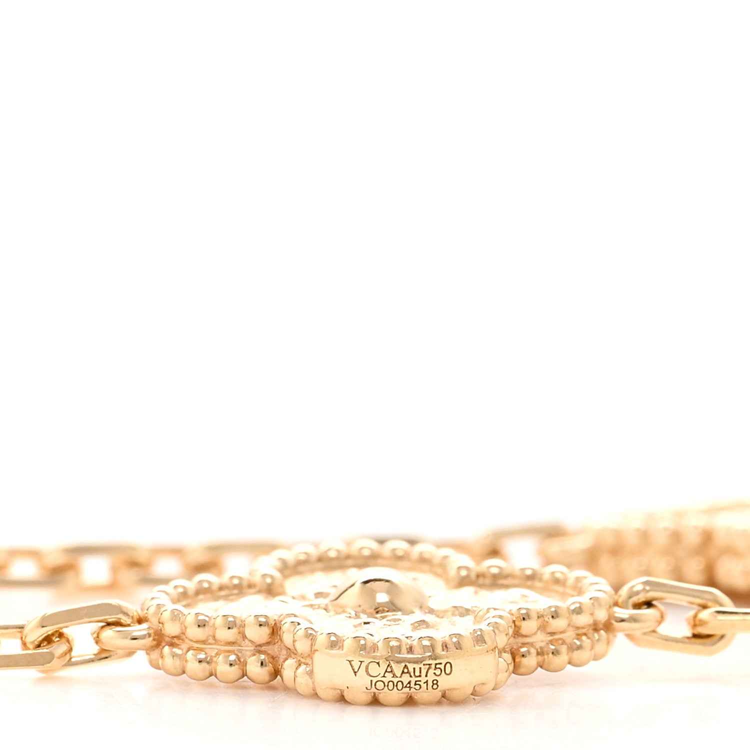 Van Cleef & Arpels 18K Yellow Gold 10 Motifs Vintage Alhambra Necklace 5 of 5