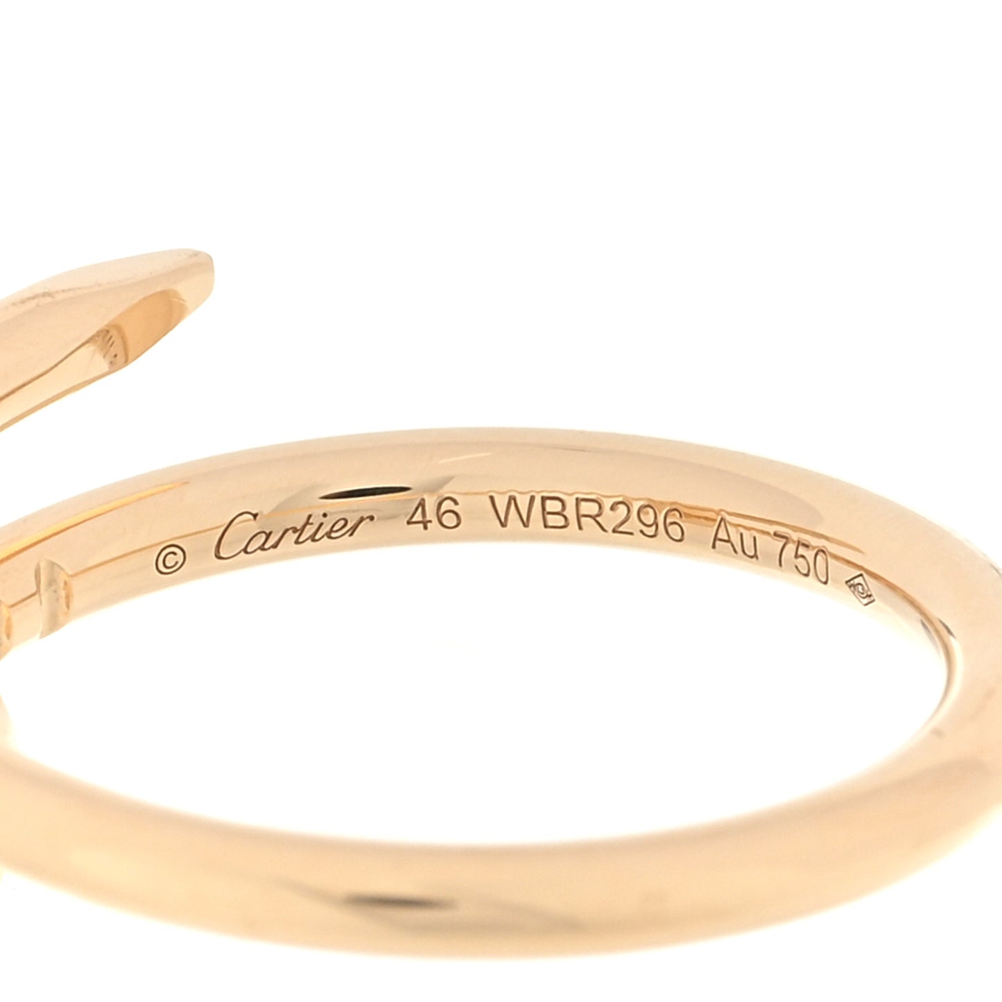 18K Yellow Gold Small Juste Un Clou Ring 46 3.75