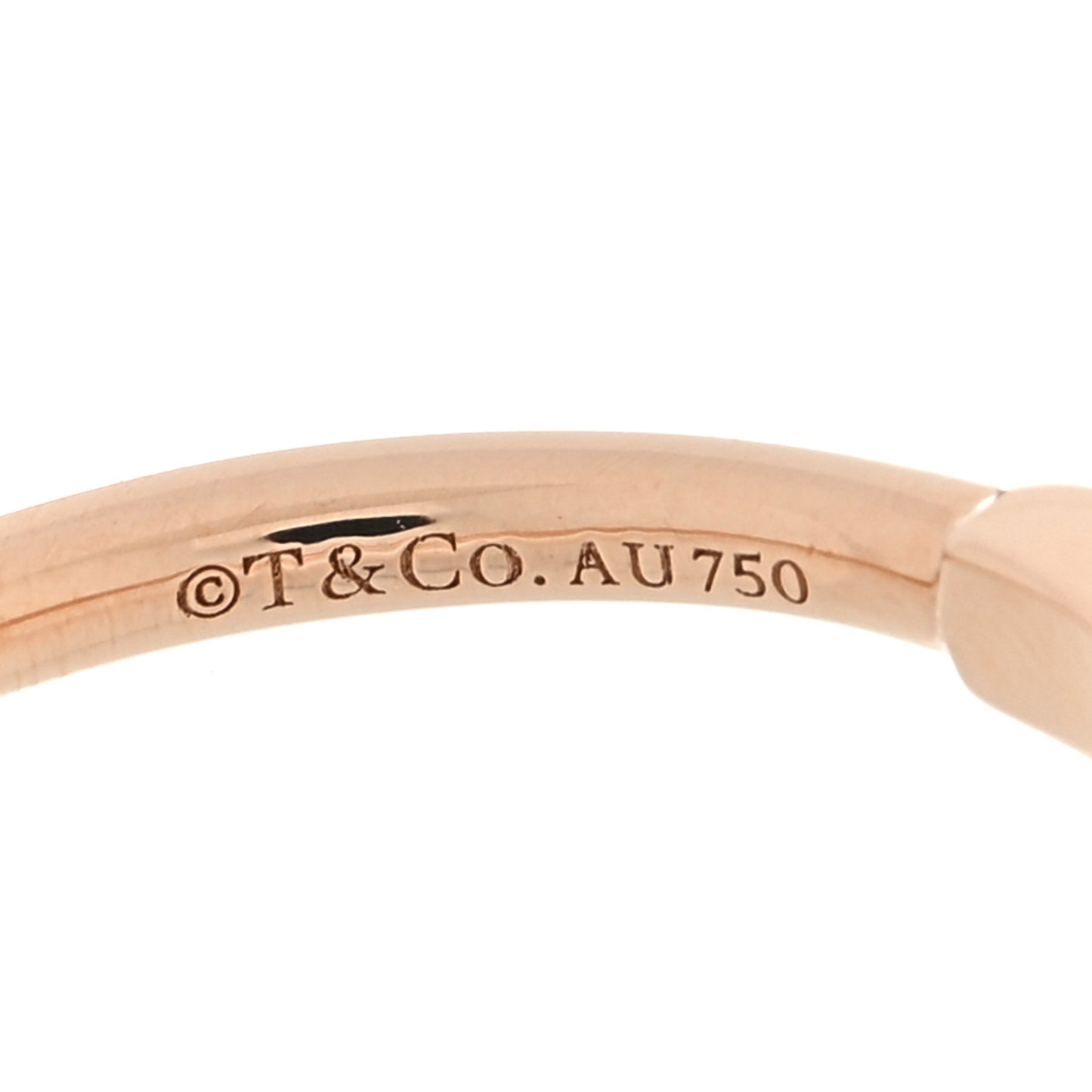 18K Rose Gold T Wire Ring 50 5.5