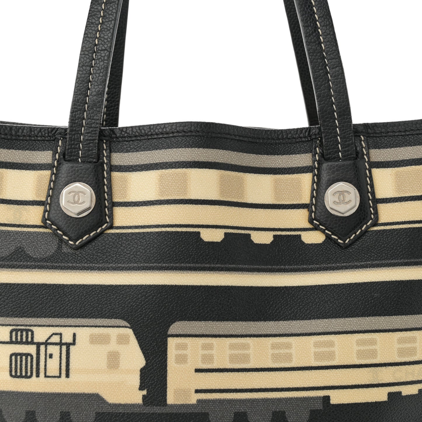 Coated Canvas Le Train Bag Black