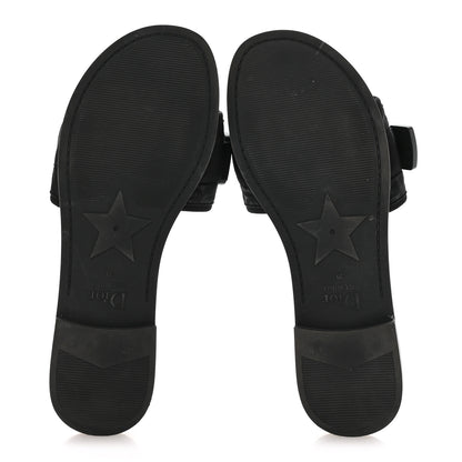Christian Dior Shiny Technical Fabric Oblique Dio(r)evolution Slide Sandals 39 Black 6 of 8