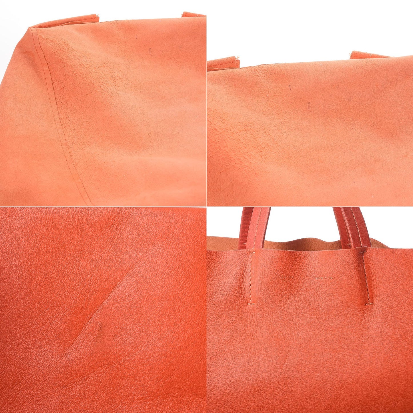 Smooth Lambskin Vertical Cabas Bag Orange