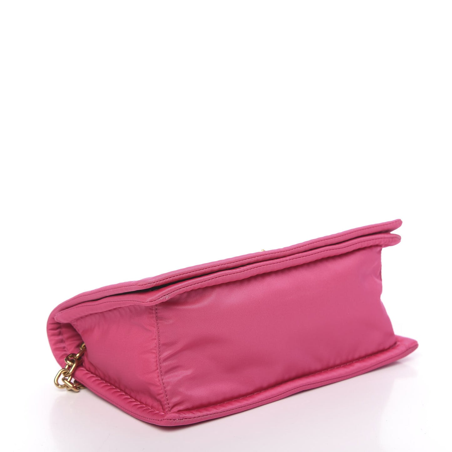 Nylon Tessuto Chain Shoulder Bag Fuxia