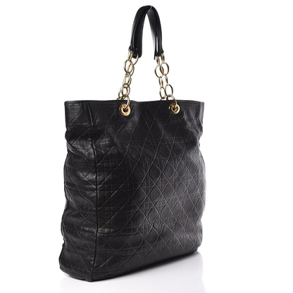 Christian Dior Lambskin Cannage Dior Soft Shopping Tote Black 3 of 18