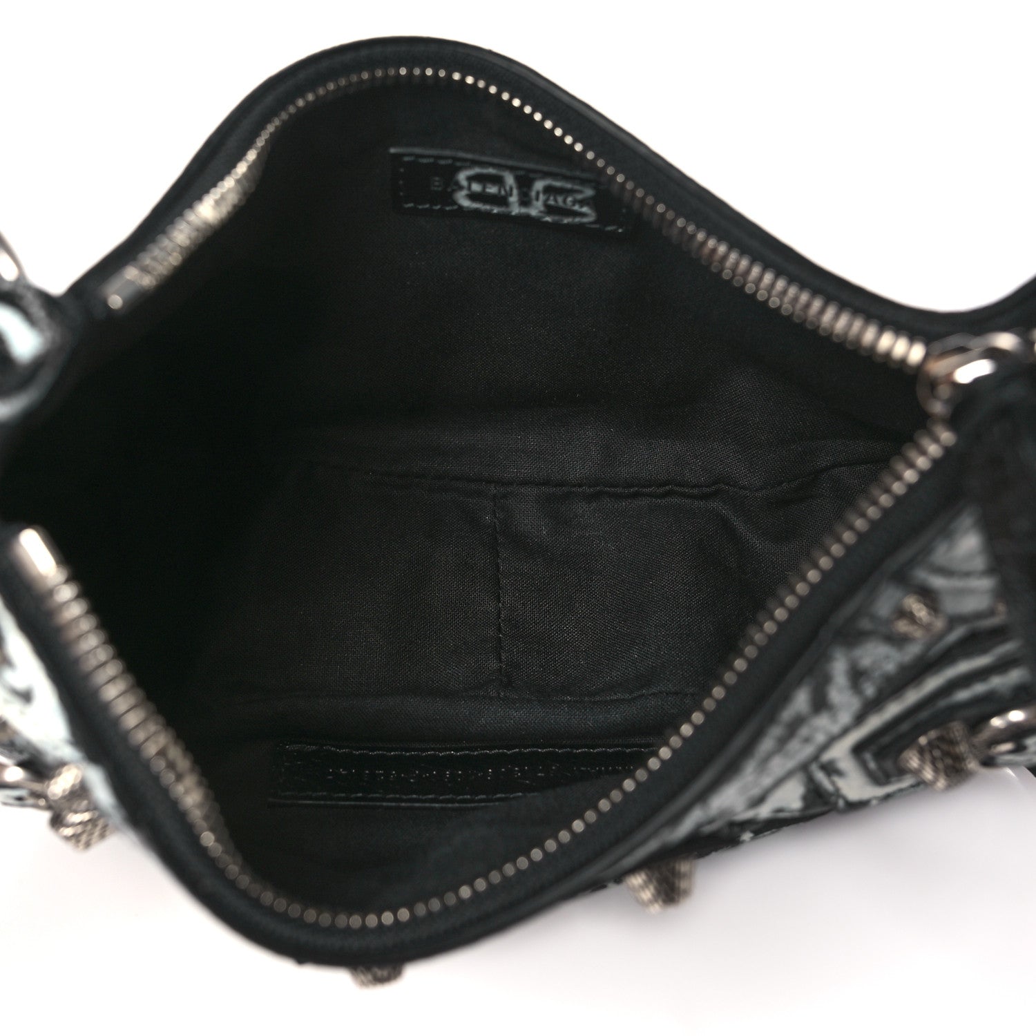 Balenciaga Agneau Arena Graffiti Small Le Cagole Shoulder Bag Black White 6 of 11