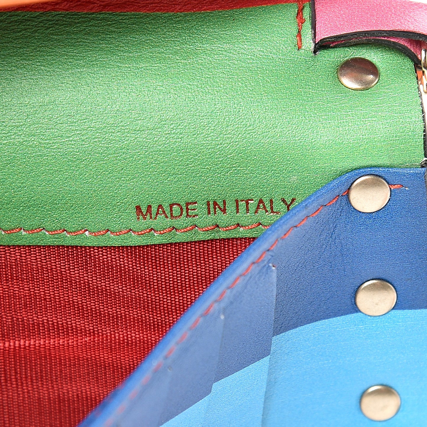 Vitello 1973 Rockstud Wristlet Wallet Multicolor