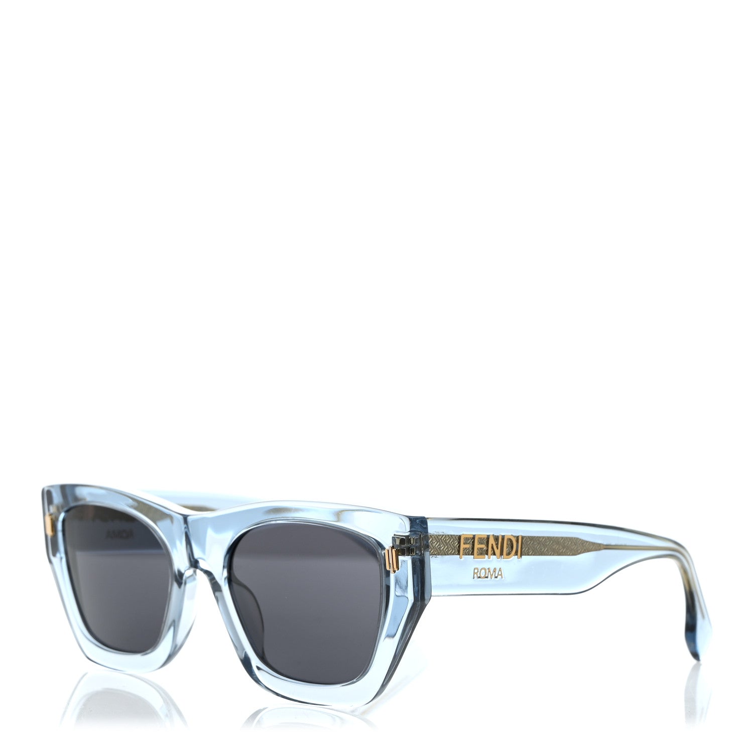 Fendi Acetate Fendi Roma Square Sunglasses FE401001I Blue 1 of 6