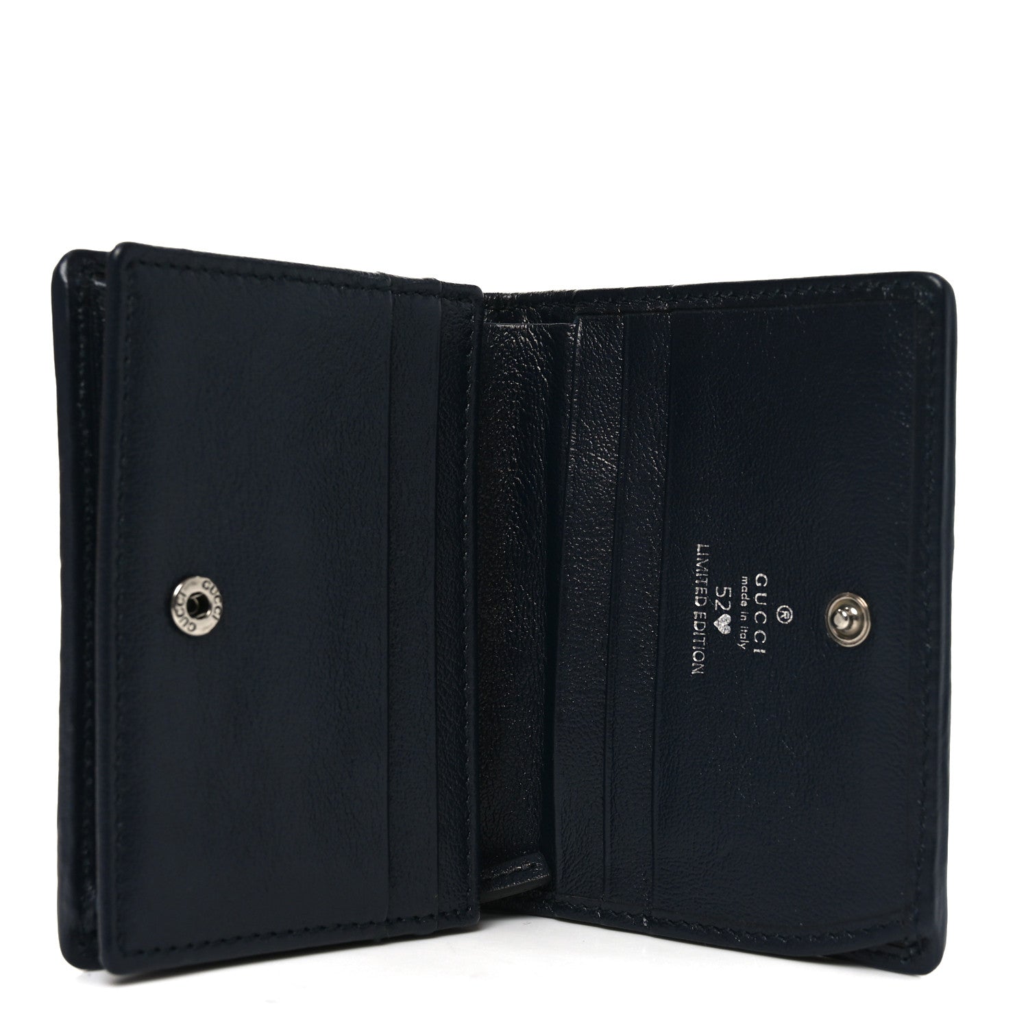Gucci Monogram Multicolor Matelasse Diagonal Floral Embroidered  GG Marmont Card Case Wallet Red Blue Multicolor 5 of 7