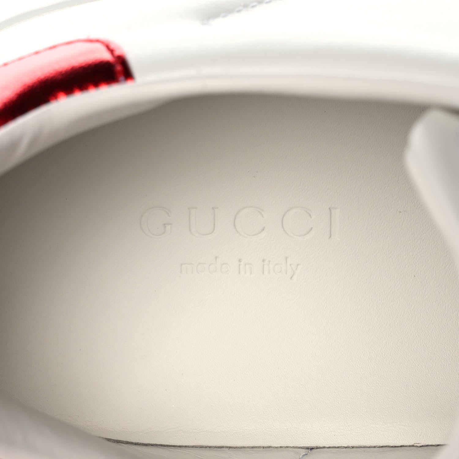 Gucci Calfskin Ayers Web Crystal LOVED Womens New Ace Sneakers 36 White 8 of 9