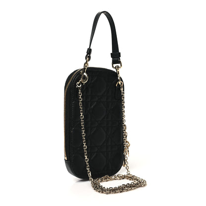 Christian Dior Lambskin Cannage Lady Dior Phone Holder Black 3 of 10