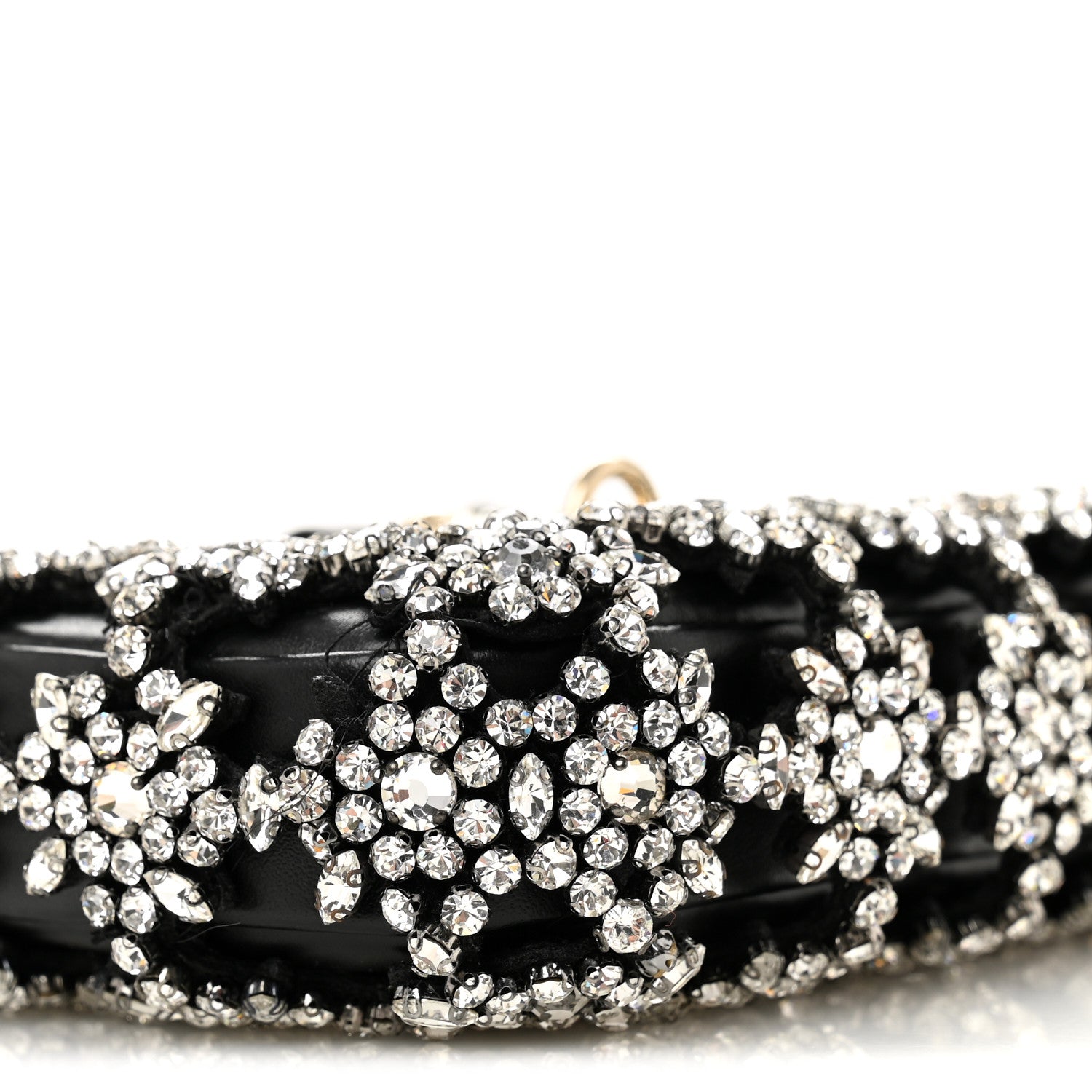 Gucci Calfskin Crystal Mini Jackie Notte Bag Black 9 of 12