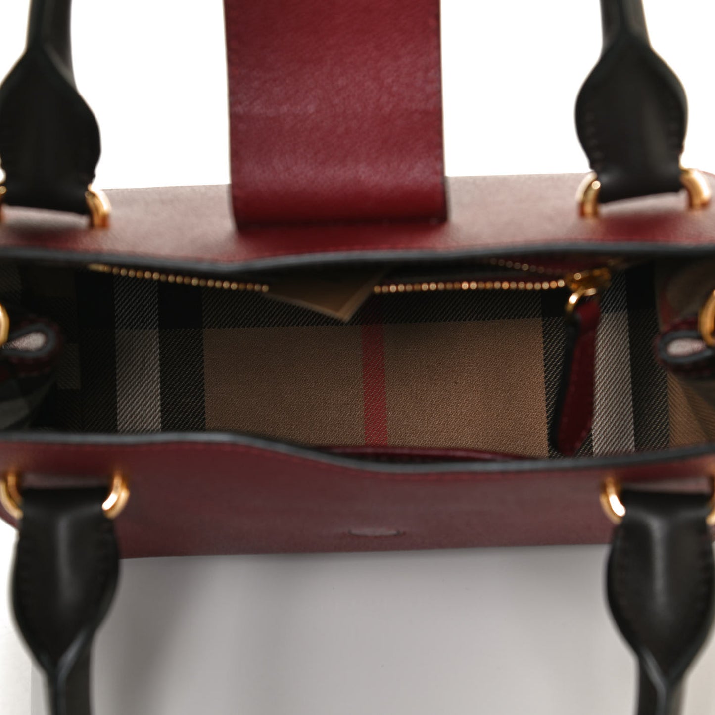 Soft Grain Calfskin Small Buckle Tote Antique Red