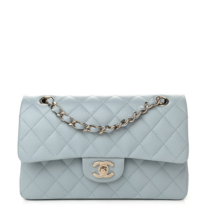 Chanel Caviar Quilted Small Double Flap Light Blue 1 of 9