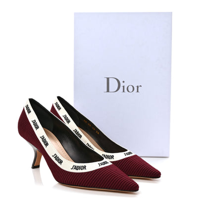 Christian Dior Technical Canvas Ribbon J'Adior 65mm Pumps 38 Rouge Black 9 of 9