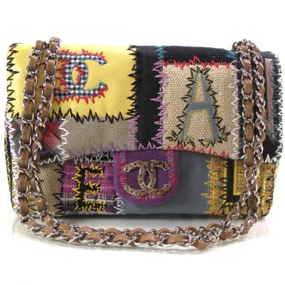 Patchwork Jumbo Flap Yellow Multicolor