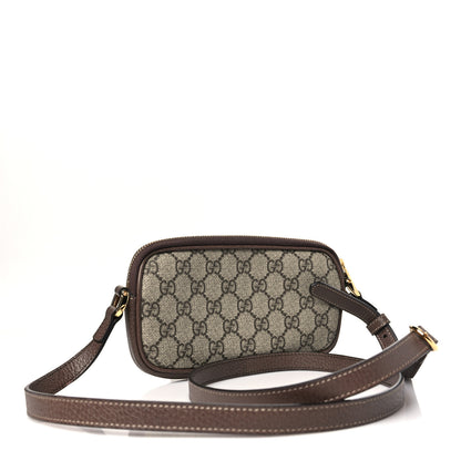 Gucci GG Supreme Monogram Web Mini Ophidia GG Bag Brown 3 of 11