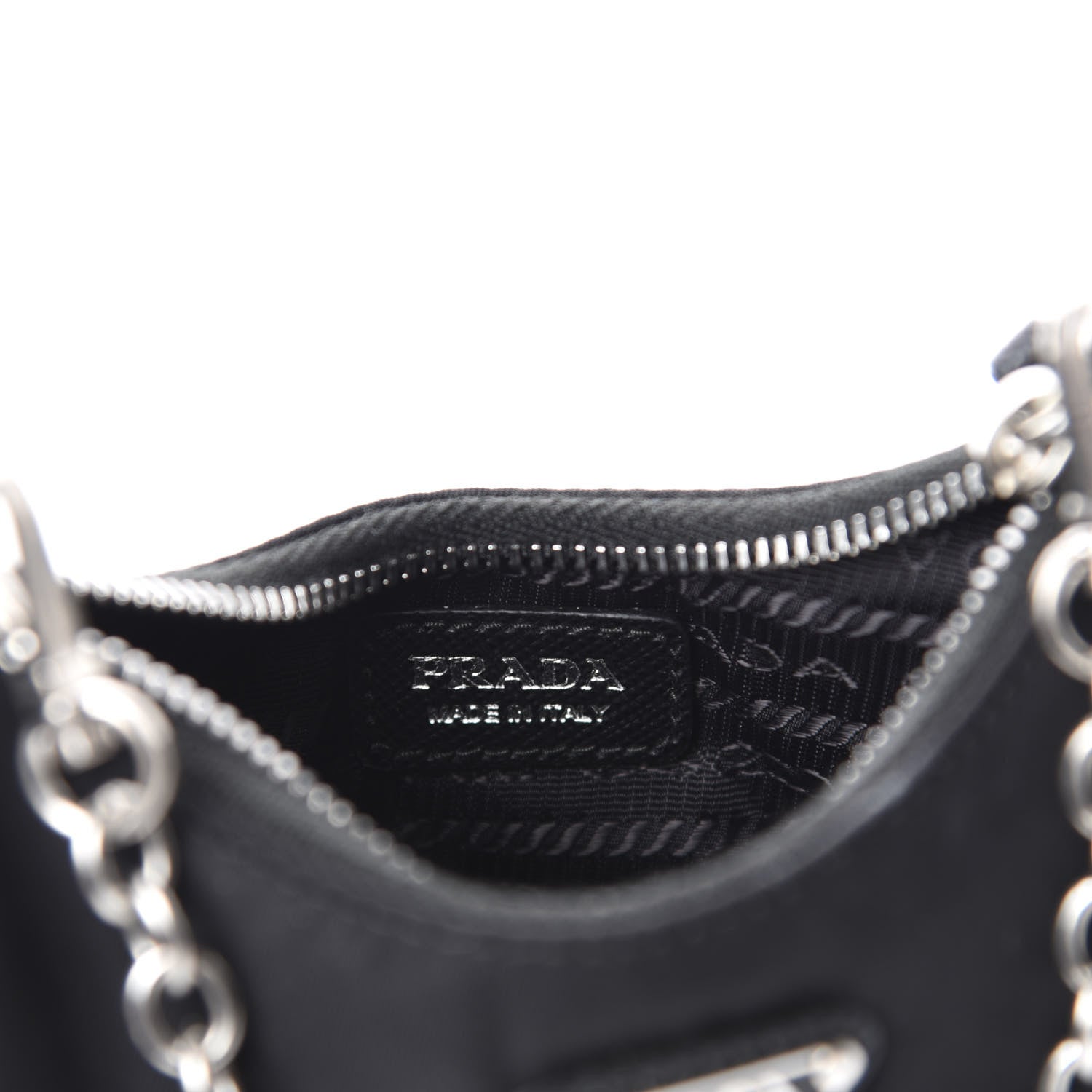 Prada Tessuto Nylon Mini Re-Edition 2000 Shoulder Bag Black 8 of 13