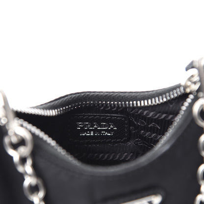 Prada Tessuto Nylon Mini Re-Edition 2000 Shoulder Bag Black 8 of 13
