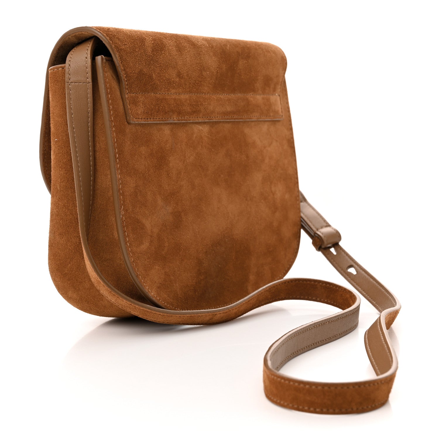 Saint Laurent Suede Calfskin Monogram Medium Kaia Satchel Light Cinnamon 3 of 13