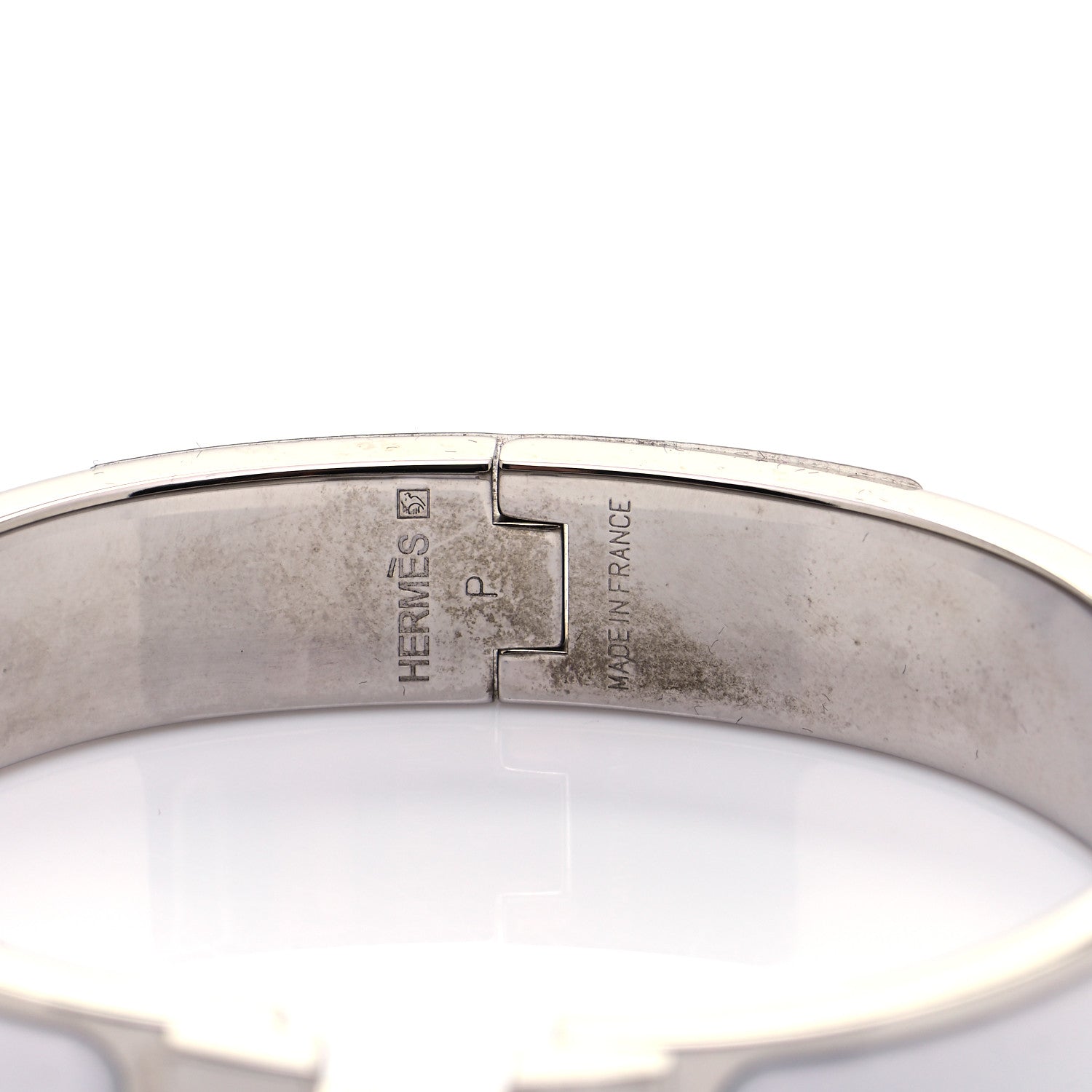 Hermes Enamel Narrow Clic Clac H Bracelet PM White 4 of 7