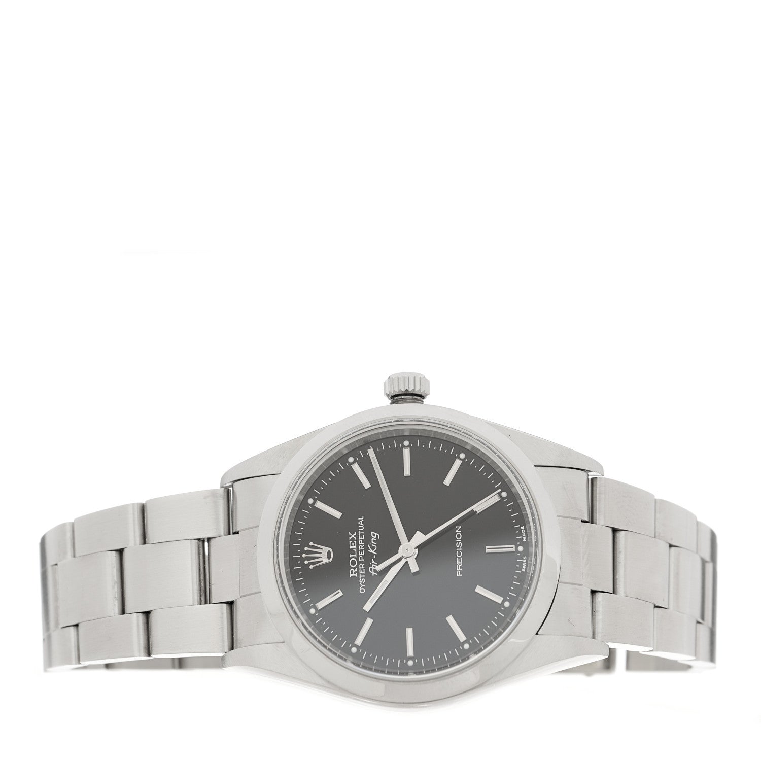 Rolex Stainless Steel 34mm Air-King Oyster Perpetual Precision Watch Black 14000 2 of 4
