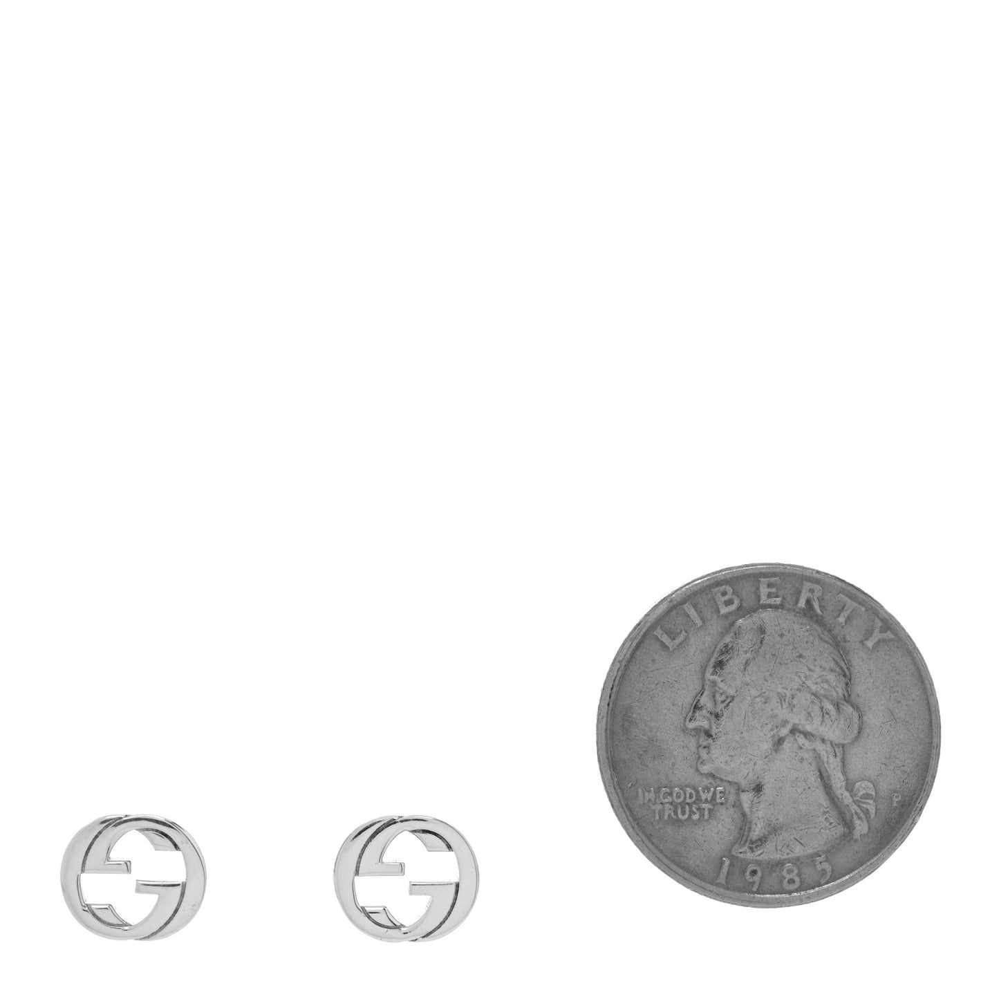 Sterling Silver Interlocking G Stud Earrings