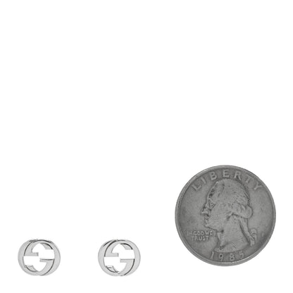 Gucci Sterling Silver Interlocking G Stud Earrings 2 of 4