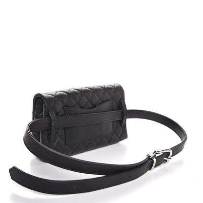 Chanel Grained Calfskin Quilted 2.55 Reissue Flap Belt Bag Clutch Black 3 of 7
